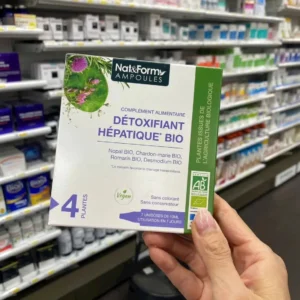 Nước uống thải độc gan Nat Form Détoxifiant Hépatique Bio 7 ống của Pháp Detox gan hữu cơ Pháp Nat Form Detoxifiant Hepatique 7 ống của Pháp
