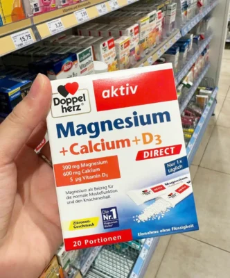 Gói Doppelherz Magnesium Calcium D3 20 gói của Đức Doppelherz Aktiv Magnesium Calcium D3 Direct 20 gói