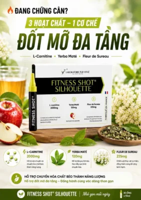Đốt mỡ đa tầng chuyên sâu Fitness Shot Silhouette của Pháp 30 ống