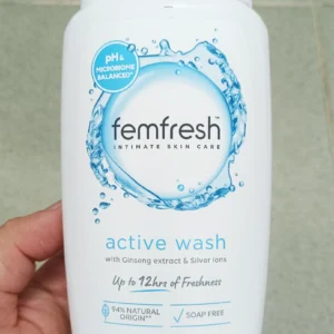 Dung dịch vệ sinh Femfresh Active Wash xanh trắng 250ml của Úc Dung dịch vệ sinh Femfresh Active Wash 250ml cho phái nữ của Úc