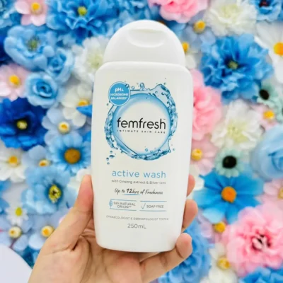 Dung dịch vệ sinh Femfresh Active Wash xanh trắng 250ml của Úc Dung dịch vệ sinh phụ nữ cao cấp năng động Active Fresh Wash 250ml