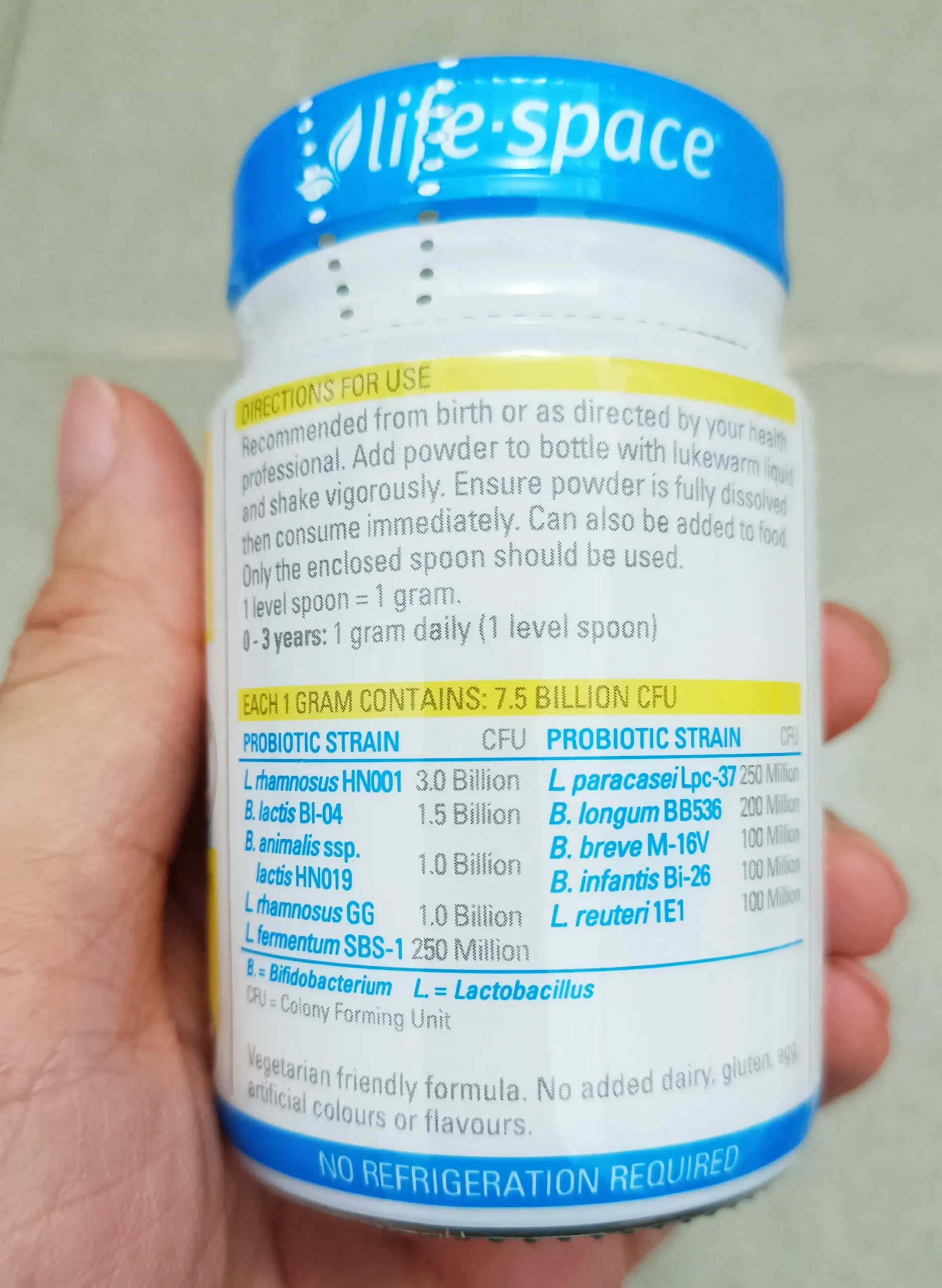 Bột men vi sinh Life Space Probiotic Powder for Baby 60g của Úc Life Space Probiotic Powder for Baby (0 tháng - 3 tuổi) 60g của Úc