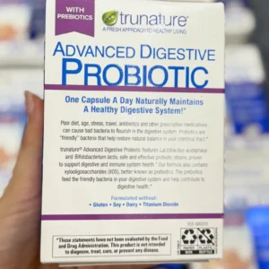Men vi sinh Trunature Advanced Digestive Probiotic 100 viên của Mỹ Men Trunature Advanced Digestive Probiotic