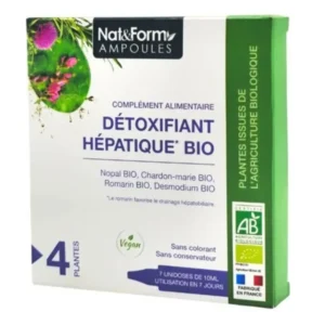 Nước uống thải độc gan Nat Form Détoxifiant Hépatique Bio 7 ống
