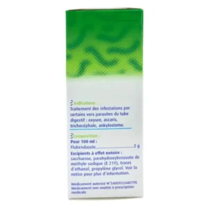 Siro tẩy giun Fluvermal 2% Flubendazole 30ml của Pháp Siro tẩy giun Fluvermal 2% Flubendazole