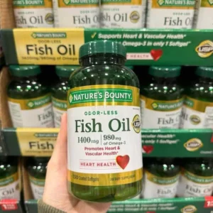 Dầu cá Natures Bounty Fish Oil 1400mg 130 viên của Mỹ Viên Uống Fish Oil 1400Mg Nature's Bounty 130 Viên