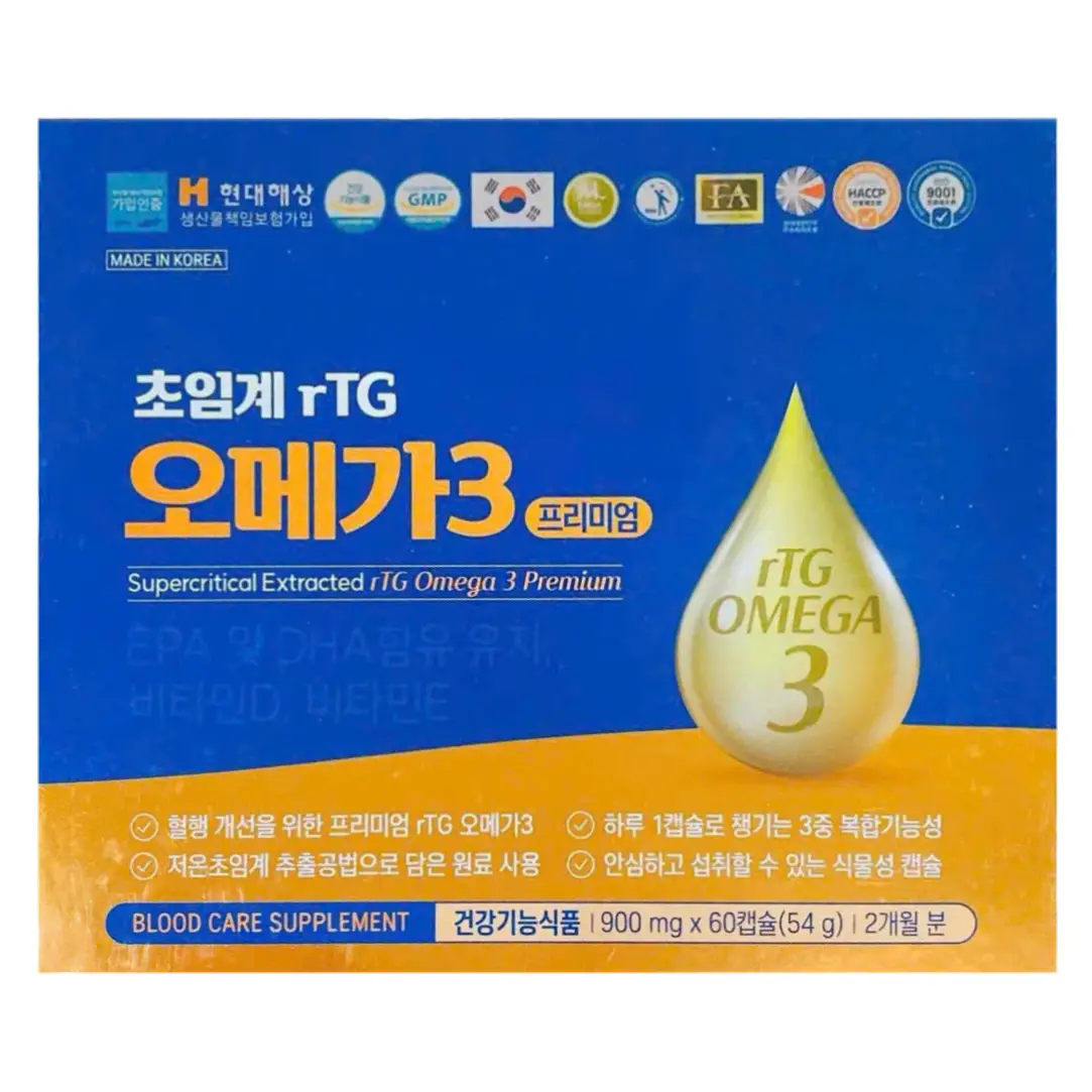 Viên uống Omega 3 rTG Premium 900mg 60 viên của Hàn Quốc Viên Uống Omega-3 rTG Premium 900mg 60 Viên HANMI