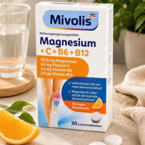 Viên ngậm Magie C B6 B12 Mivolis Đức hộp 30 viên