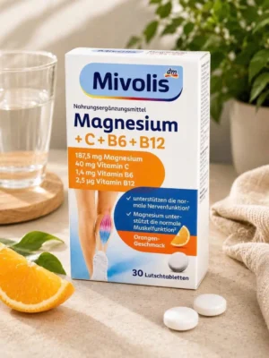 Viên ngậm Magie C B6 B12 Mivolis Đức hộp 30 viên