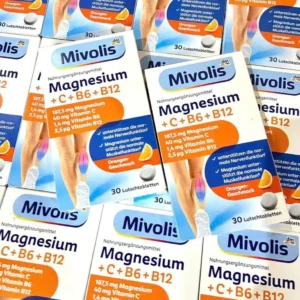 Viên ngậm Mivolis Magnesium + C + B6 + B12 30 viên