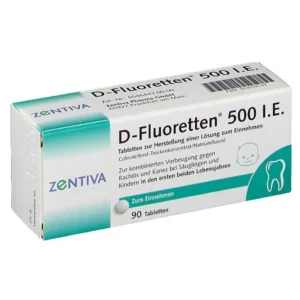 Viên uống D Fluoretten 500IE Zentiva 90 viên