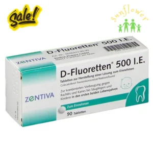 Viên uống D Fluoretten 500IE Zentiva 90 viên của Đức