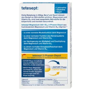 Viên uống Magnesium 500 + B12 tetesept Depot 30 viên