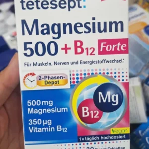 Viên uống Magnesium 500 + B12 tetesept Depot 30 viên của Đức
