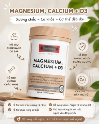 Viên uống Swisse Magnesium Calcium D3 120 viên của Úc Viên uống Magnesium Calcium D3 Swisse 120 viên