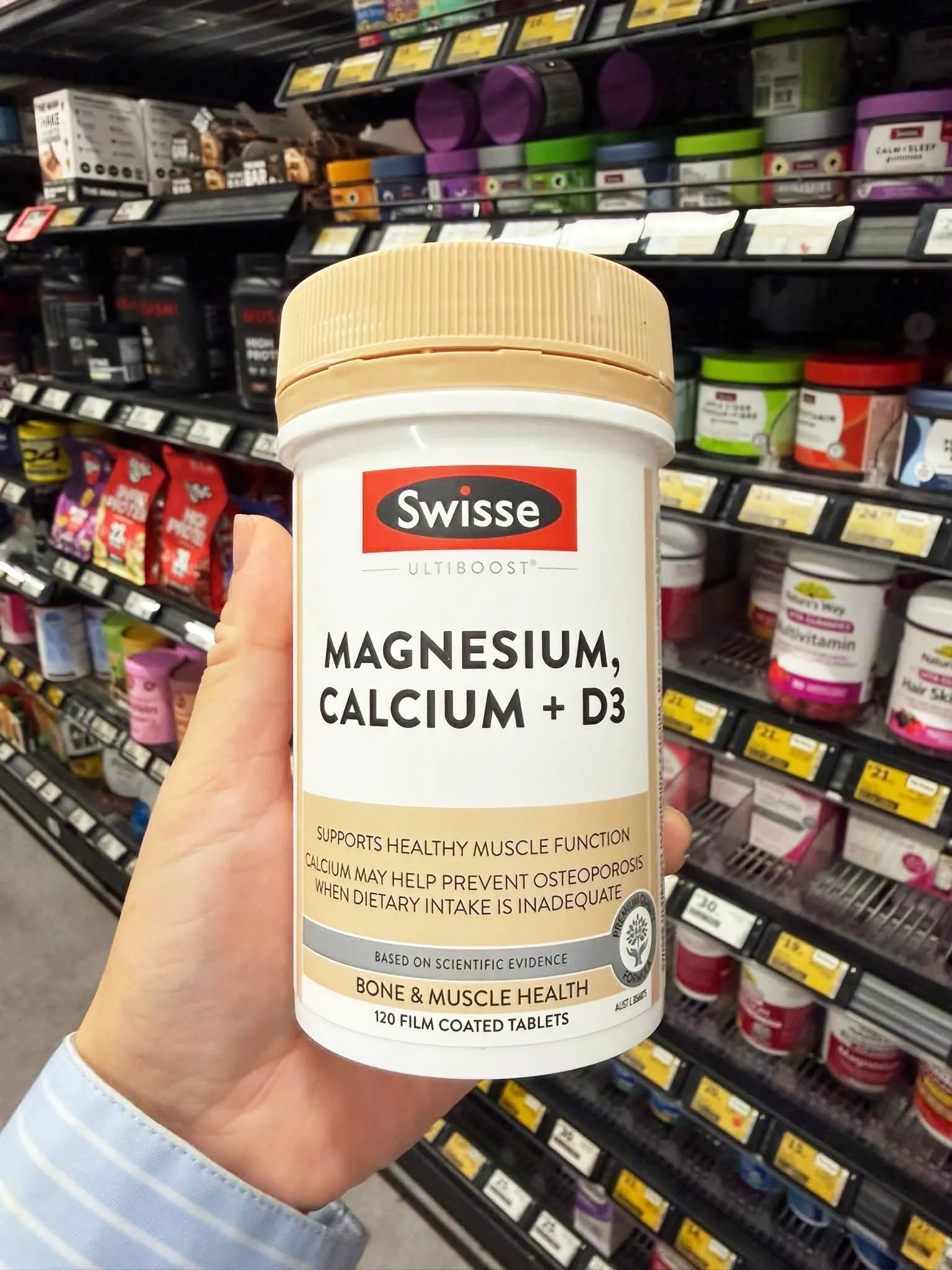 Viên uống Swisse Magnesium Calcium D3 120 viên của Úc Viên uống Magnesium Calcium D3 Swisse 120 viên của Úc