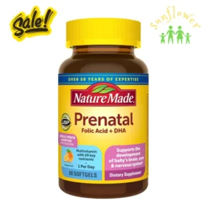 Viên uống Nature Made Prenatal Folic Acid + DHA 60 viên của Mỹ