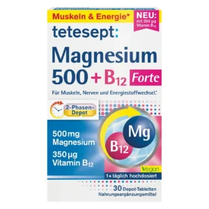 Viên uống Tetesept Magnesium 500 + B12 Forte 30 viên