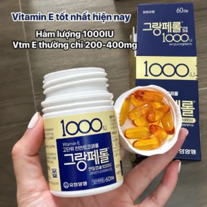Viên uống Vitamin E 1000IU Yuhan Grangpherol 60 viên của Hàn Quốc Viên uống Vitamin E 1000IU Yuhan Grangpherol 60 viên