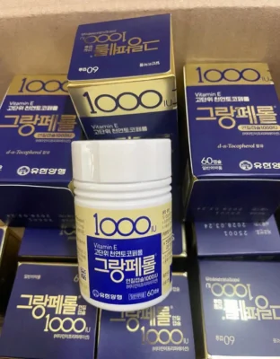 Viên uống Vitamin E 1000IU Yuhan Grangpherol 60 viên của Hàn Quốc Viên uống bổ sung Vitamin E 1000IU Yuhan Hàn Quốc 60 viên
