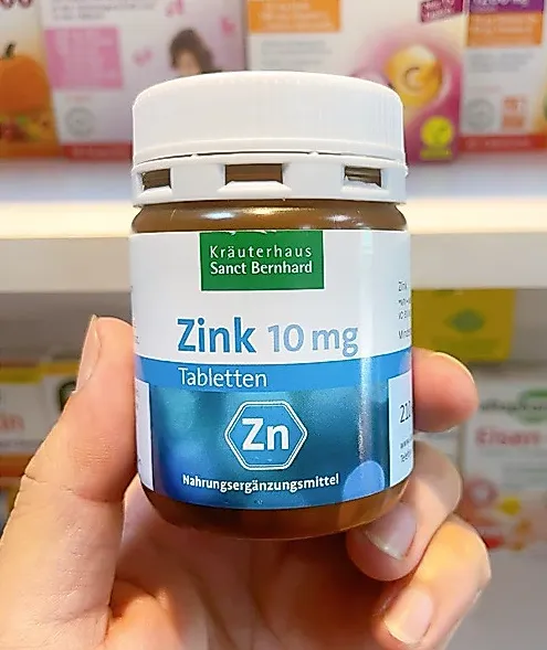 Viên uống kẽm Sanct Bernhard Zink 10mg 210 viên của Đức Viên uống bổ sung kẽm Sanct Bernhard Zink 10mg, 210 viên