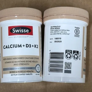 Viên uống canxi Swisse Ultiboost Calcium + D3 + K2 60 viên của Úc