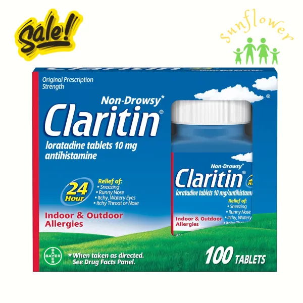 Viên uống chống dị ứng Claritin 10mg Bayer 100 viên của Mỹ Viên uống chống dị ứng Claritin 10mg Bayer 100 viên của Mỹ