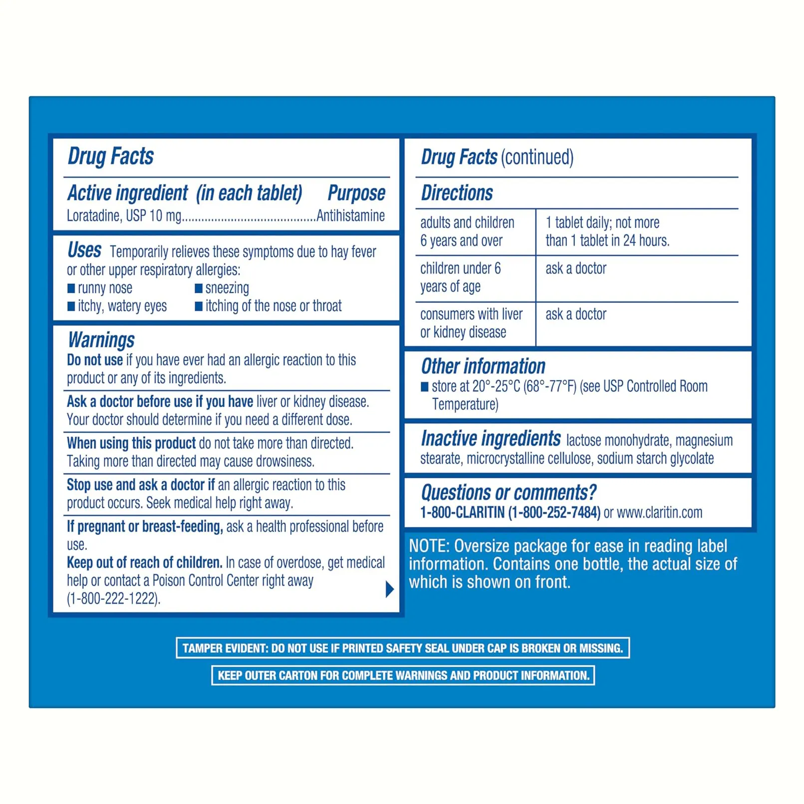 Viên uống chống dị ứng Claritin 10mg Bayer 100 viên của Mỹ Viên uống chống dị ứng Claritin 10mg Bayer 100 viên