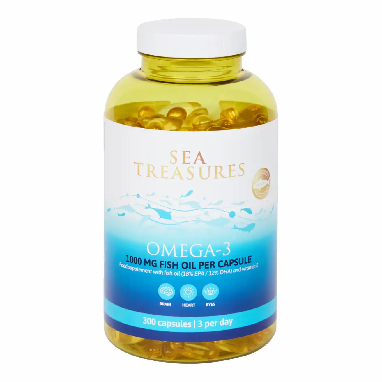 Viên uống dầu cá Sea Treasures Omega-3 1000mg 300 viên của Pháp Viên uống dầu cá Sea Treasures Omega-3 1000mg 300 viên