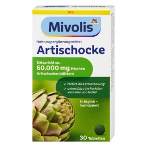 Viên uống mát gan Mivolis Artischocke 60 000mg 30 viên