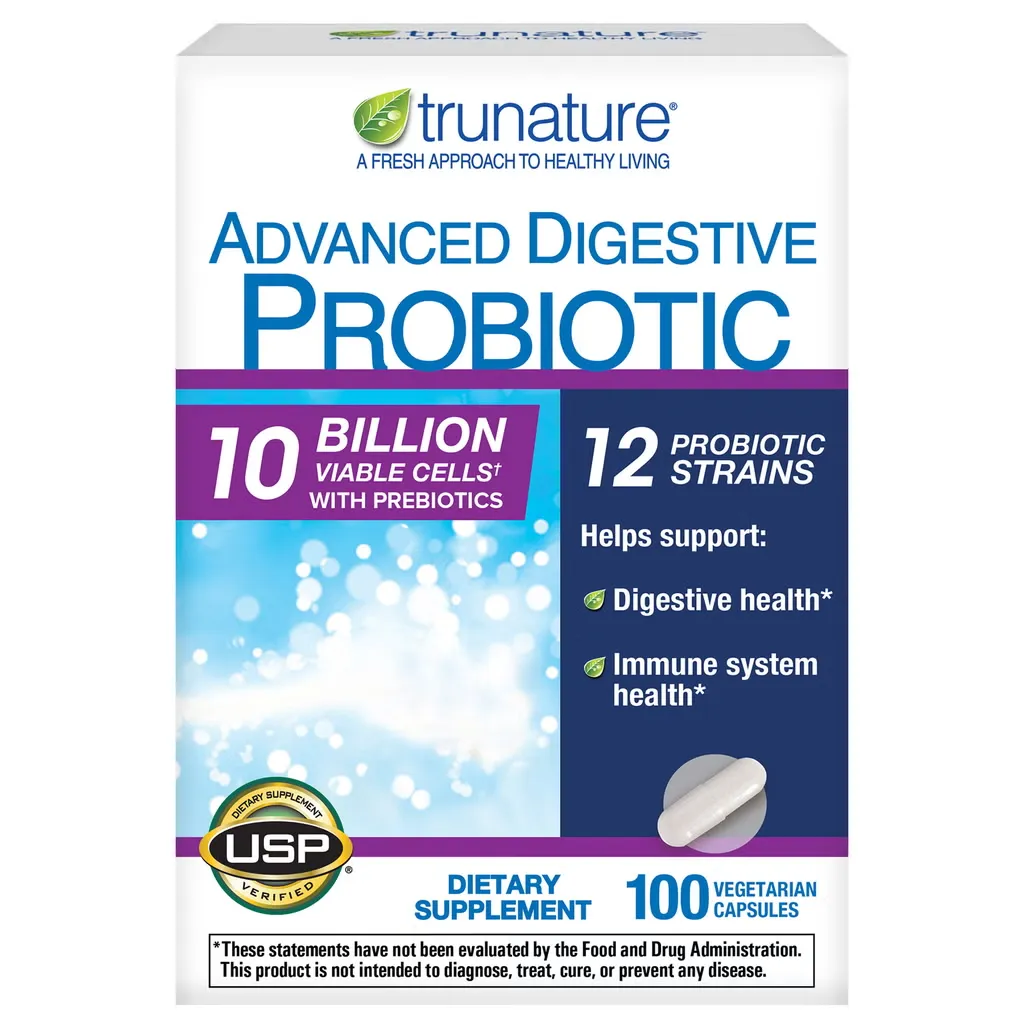 Men vi sinh Trunature Advanced Digestive Probiotic 100 viên của Mỹ Viên uống men tiêu hóa Trunature Advanced Digestive Probiotic 100 viên của Mỹ