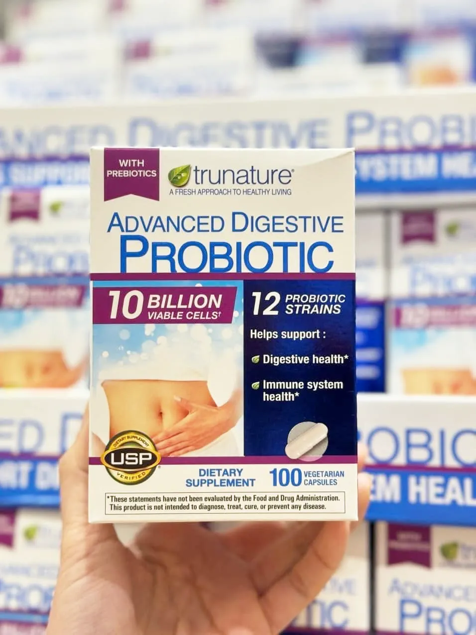 Men vi sinh Trunature Advanced Digestive Probiotic 100 viên của Mỹ Viên uống men tiêu hóa Trunature Advanced Digestive Probiotic 100 viên