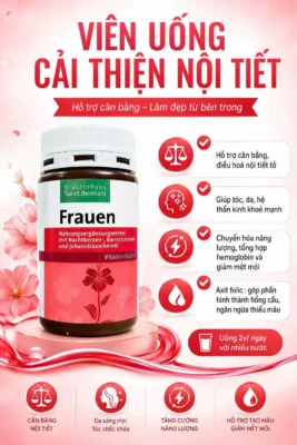 Viên uống Sanct Bernhard Frauen Vitamin Kapseln 60 viên của Đức Viên uống nội tiết tố Frauen Sanct Bernhard Vitamin Kapseln 60 viên của Đức