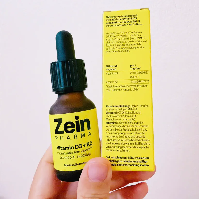 Vitamin D3 K2 MK7 Zein Pharma 25ml dạng nhỏ giọt của Đức Vitamin D3 K2 MK7 Zein Pharma 25ml dạng giọt của Đức